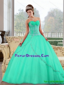 2015 Fashionable Sweetheart Ball Gown Custom Made Quinceanera Dresses with Appliques