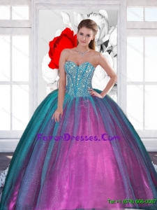 2015 Exquisite Sweetheart Quinceanera Dresses with Beading