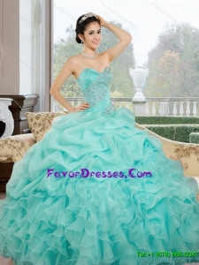 2015 Exquisite Sweetheart Quinceanera Dresses with Ruffles and Pick Ups