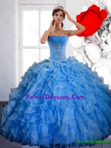 Pretty Ball Gown Quinceanera Dress with Ruffles and Appliques
