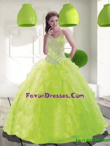 Pretty Sweetheart Beading Quinceanera Dress in Spring Green