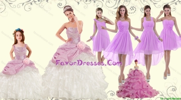 Strapless Beading Multi Color Quinceanera Dress and Ruching Short Prom Dresses and Beading Multi Color Litter Girl Dress