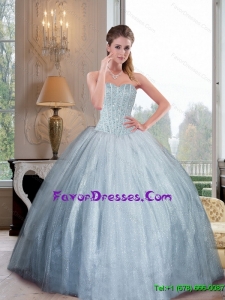 2015 Unique Sweetheart Ball Gown Quinceanera Dresses with Beading