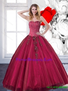 Sweetheart 2015 Unique Quinceanera Dresses with Beading and Appliques