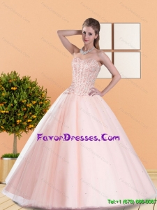 2015 Western Ball Gown Quinceanera Dresses with Beading
