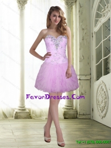 Detachable Beading and Ruffles A Line Sweetheart Prom Dress for 2015