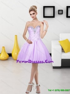 Perfect Tulle Beading Short Sweetheart 2015 Prom Dress