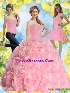 Modern Popular Beading Baby Pink Quinceanera Dresses