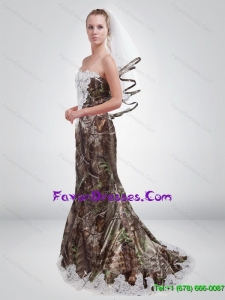 2015 Sturning Mermaid Sweetheart Camo Prom Dresses in Multi Color