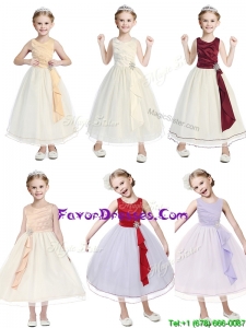 New Arrivals Scoop Tulle Little Girl Pageant Dress with Beading