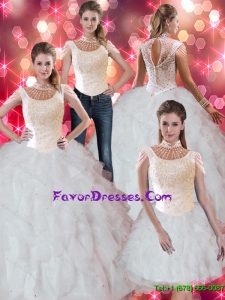 New Style Ruffles and Beaded Quinceanera Dresses for 2015 Summer