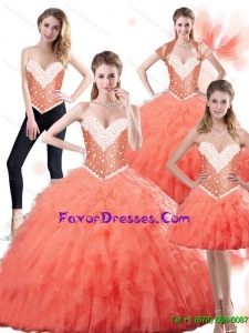 Perfect Sweetheart Watermelon Quinceanera Dresses for 2015 Summer