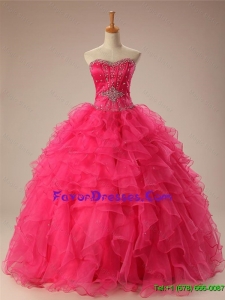Fashionable Sweetheart Quinceanera Dresses with Beading and Ruffles for 2015