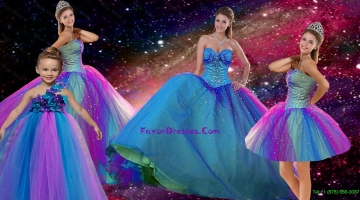 Popular Beaded Multi Color Quinceanera Dresses and Elegant Sweetheart Prom Dresses and Cute One Shoulder Little Girl Dre