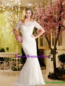 2016 Spring Beautiful Mermaid Off the Shoulder Wedding Dress in Lace
