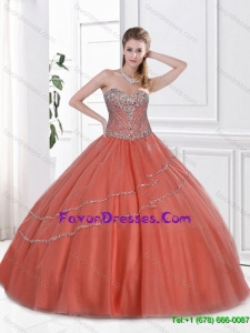 Beautiful Sweetheart Sweet 16 Gowns in Rust Red