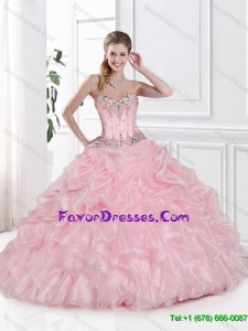 Popular Sweetheart Beaded and Pick Ups Quinceanera Dresses