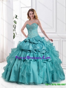 Classical Appliques and Beaded Sweet 16 Dresses with Floor Length
