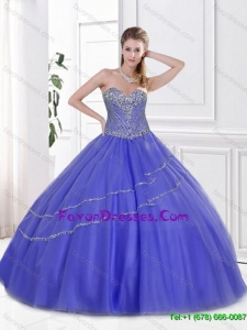 Classical Sweetheart Sweet 16 Dresses with Beading for 2016
