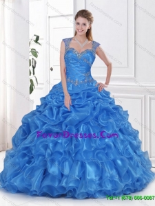 Custom Made 2016 Summer Sweet 16 Dress with Beading and Pick Ups