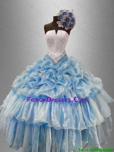 20116 Pretty Strapless Beaded Quinceanera Gowns with Ruffled Layers