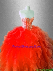 2016 Fall Beautiful Sweetheart Quinceanera Gowns with Beading