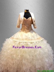 2016 Popular Sweetheart Quinceanera Dresses with Beading and Ruffles
