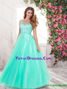 Lovely A Line Floor Length Prom Dresses with Beading