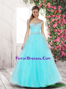 Classical Side Zipper Prom Dresses with Beading for Pageant