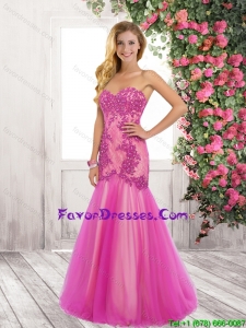Elegant Mermaid Laced and Beaded Prom Dresses with Brush Train
