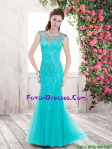 Gorgeous Mermaid Bateau Prom Dresses with Lace and Beading