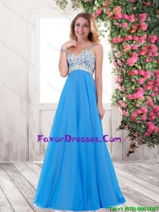 Cheap Empire Beaded Prom Dresses with One Shoulder