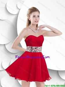 Classical Sweetheart Prom Gowns with Beading and Ruching
