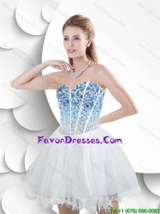 Exclusive White Sweetheart Prom Dresses with Beading
