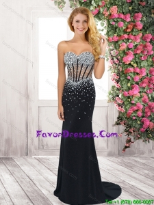 Beautiful Column Sweetheart Prom Dresses with Beading