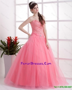 2016New Arrivals A Line Sweetheart Prom Dresses in Watermelon