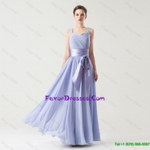 Hot Sale Straps Prom Gowns with Bowknot and Beading for 2016