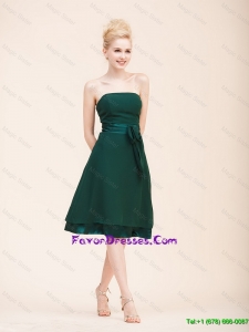Empire Strapless Cheap Prom Dresses with Belt