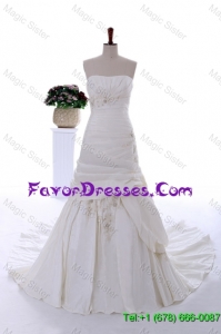 Pretty Remarkable 2016 Beading and Appliques Court Train Wedding Dress
