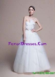 Beautiful 2016 Custom Made A Line Sweetheart Wedding Dresses with Ruching