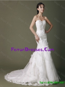 Cheap Brand New Beading Lace Wedding Dresses with Court Train