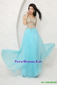 Great Perfect Beaded Straps Zipper Up Prom Dresses with Cap Sleeves