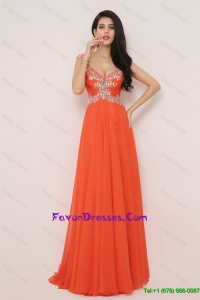 Pretty New Arrivals Brush Train Prom Dresses with High Slit and Beading