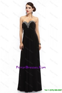Pretty New Style Sweetheart Beaded Black Prom Dresses with Lace Up