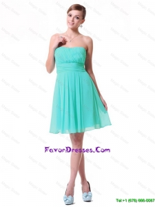 Elegant Discount Strapless Mini Length Prom Dresses in Turquoise