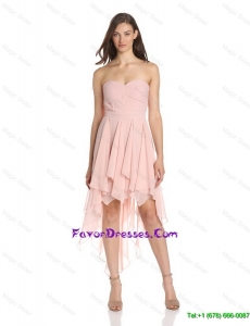 2016 Elegant Luxurious Column Sweetheart Asymmetrical Prom Dresses with