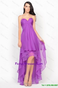 Empire Sweetheart 2016 Pretty Prom Dresses with Ruching in Chiffon