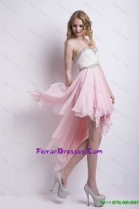 Pretty New Arrivals Sweetheart Beaded Prom Dresses with High Low
