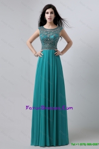Beautiful Discount Bateau Floor Length Prom Dresses with Beading