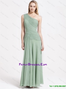 Beautiful Perfect One Shoulder Ankle Length Prom Dresses with Empire